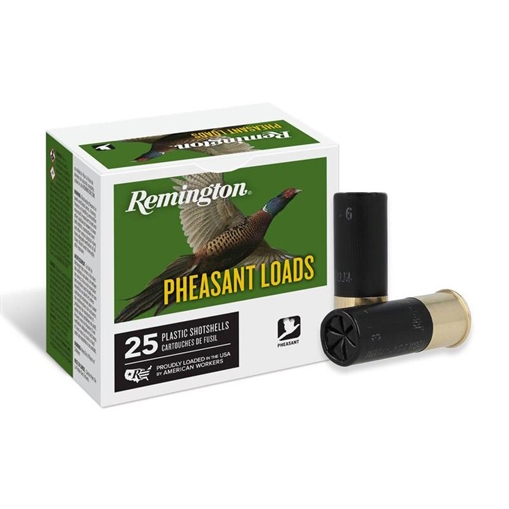 Picture of Remington Pheasant Loads Shotshells 12ga 2-3/4 in 3-3/4 dr 1330 fps 1-1/4oz #5 250/ct Case (10 Boxes of 25/ct) 20024CASE