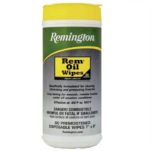 Picture of Remington Accessories Rem Oil Wipes Cleans/Lubricates/Protects 60 Count 18384