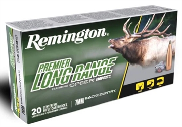 Picture of Remington Premier Long Range Rifle Ammunition 7mm Backcountry 175gr PT 3125 fps 20/ct 28988