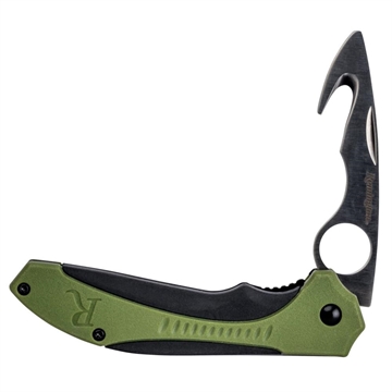Picture of Remington Sportsman Folding Skinner Knife 3.25" Guthook OD Green and Black 15674