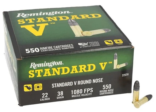 Picture of Remington Standard Velocity Rimfire Ammunition .22LR 36gr LRN 1080 fps 550/ct R20988