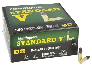Picture of Remington Standard Velocity Rimfire Ammunition .22LR 36gr LRN 1080 fps 550/ct R20988