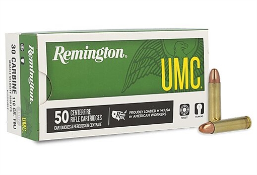 Picture of REMINGTON UMC 30 CARBINE 110GR FMJ 50RD 10BX/CS R23712