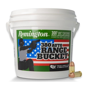 Picture of Remington UMC Range Bucket Handgun Ammunition .380 Auto 95 gr FMJ 955 fps 300/ct R23978