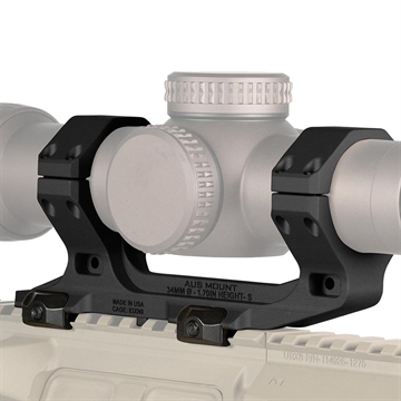 Picture of Reptilia LLC  AUS Optic Mount Black 7075-T6 Aluminum 34mm Tube Mil-Spec 1913 Picatinny Rail Mount  100-240