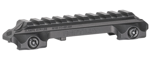 Picture of Reptilia LLC RMU Mount 9 Slot Black 7075-T6 Aluminum Mil-Spec 1913 Picatinny Rail Mount 100270