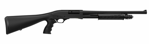 Picture of Retay USA GPS 12 Gauge Pump 3" 4+1 18.5" Black Steel Barrel, Matte Black Anodized Aluminum Receiver, Black Fixed w/Pistol Grip Synthetic Stock GPSTACPG18