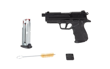 Picture of RETAY, RXP22, Double Action/Single Action, Semi-automatic, Compact, Polymer Frame Pistol, 22 LR, 4" Threaded Barrel, Anodized Finish, Black, Optics Ready, Textured Grip, TRUGLO Fiber Optic Front Sight, Ambidextrous Manual Safety 10r 2 MAGS RXP22-BLK-10TH