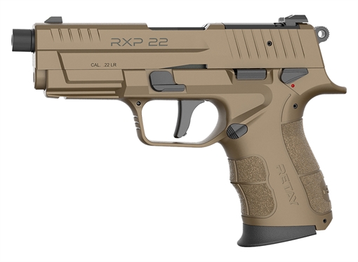 Picture of Retay USA RXP 22 LR 10+1 4" Black Threaded Barrel, Flat Dark Earth Cerakote RMR/RMSc Optic Ready/Serrated Slide, Flat Dark Earth Cerakote Polymer Frame w/Accessory Rail, Textured Grip RXP22FDE10TH