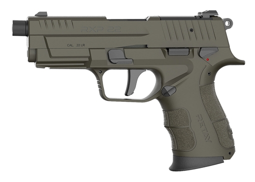 Picture of Retay USA RXP 22 LR 13+1 4" Black Threaded Barrel, OD Green Cerakote RMR/RMSc Optic Ready/Serrated Slide, OD Green Cerakote Polymer Frame w/Accessory Rail, Textured Grip RXP22OD13TH