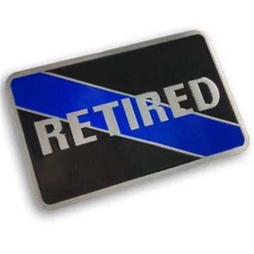 Picture of Thin Blue Line Retired Thin Blue Line Vehicle Emblem EMBLEM-RETIRED