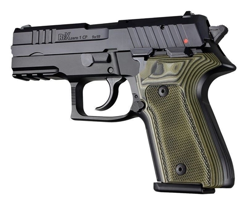 Picture of Rex Compact Grips Hogue Checkered Green Grips HOG-93158