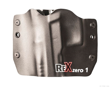 Picture of Rex Zero1S Holster (OWB Black Logo Kydex Left Hand) REX-HOLSTER-OWB-LOGO-KYDEX-LH