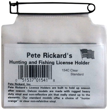 Picture of Pete Rickard Rickards Hunting License Holder Clear 154C 051537015418
