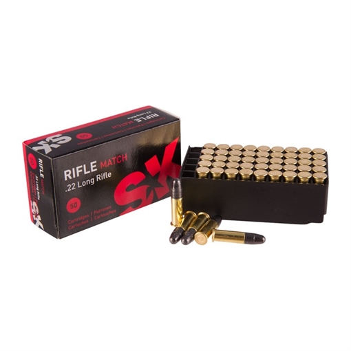 Picture of SK Rifle Match Rimfire Ammunition .22 LR 40 gr 1073 fps 50/ct 420108