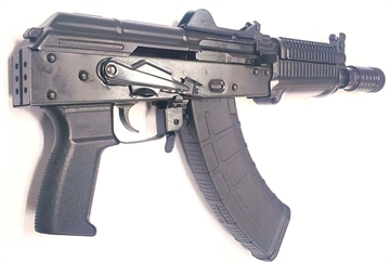 Picture of Riley Defense Krinkov, AK Pistol, Semi-automatic, 7.62X39, 8.5" Barrel, Matte Finish, Black, Polymer Pistol Grip, Adjustable Sights, Manual Safety, 30 Rounds, 1 Magazine, Includes Modular Rear Trunnion RAK47-KRINK-PSTL RAK102KRINKPSTL