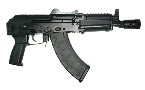 Picture of Riley Defense Krinkov, AK Pistol, Semi-automatic, 556 NATO, 8.5" Barrel, Matte Finish, Black, Polymer Pistol Grip, Adjustable Sights, Manual Safety, 30 Rounds, 1 Magazine, Includes Plugged and Pinned 4.5MM Side Folding Trunnion Without Stock RAK556-KRINK-WSF RAK502KRINKWSF