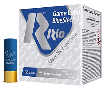 Picture of Rio Ammunition Game Load BlueSteel 12Gauge 2.75" 1 1/8oz 7Shot 25 Per Box/10 Case GLBS327