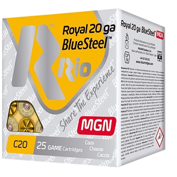 Picture of Rio Ammunition BlueSteel Royal 20Gauge 3" 1oz 4Shot 25 Per Box/10 Case RBSM204