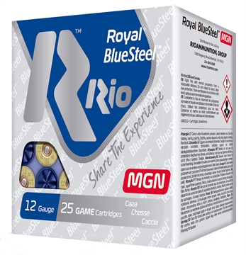 Picture of Rio Ammunition Royal BlueSteel Magnum 12Gauge 3" 1 1/4oz 3Shot 25 Per Box/10 Case RBSM363