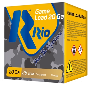 Picture of Rio Ammunition Game Load 20Gauge 2.75" 1oz 8Shot 25 Per Box/10 Case RC208