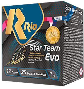 Picture of Rio Star Team EVO 12ga Target Load 2.75 inch Shotgun Shells - #8 1 oz. 1280 fps 25rd Box ST288