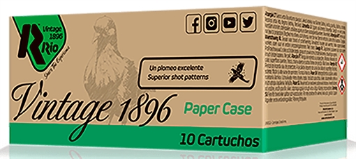 Picture of Rio Ammunition Vintage 1896 Paper Flyer 12Gauge 2.75" 8Shot 10 Per Box/25 Case VP36FHV8