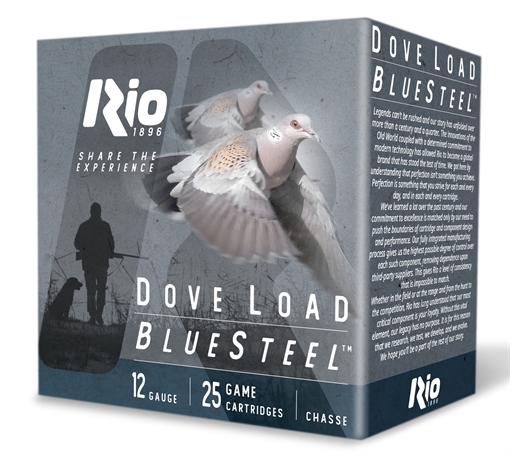 Picture of Rio Bluesteel Dove Load Shotshells 12ga 2-3/4" 1oz 1350fps #7 25/ct DLBS287