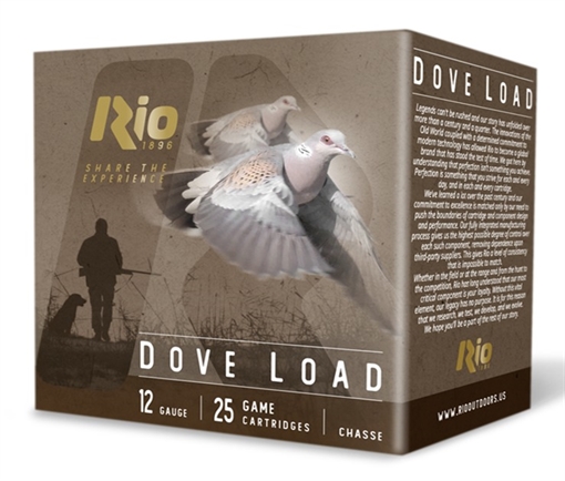 Picture of Rio Dove Load Shotshells 12ga 2-3/4" 1-1/8oz 1200fps #8 25/ct RDL328