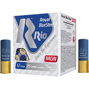 Picture of Rio Royal BlueSteel MGN 36 Game Loads 12 ga. 3 in. 1 1/4 oz. 5 Shot 25 rd. RBSM365