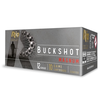 Picture of Rio Royal Buck 15P 3'' Magnum Buck Shotshells 12ga 3" 15plts 1200fps #00 10/ct RBM1215