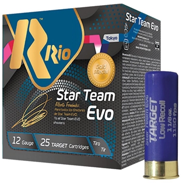 Picture of Rio Star Team EVO Shotgun Ammo 32 Low Recoil 12ga 2-3/4" 1150fps 1-1/8oz 8 Shot 25/ct ST32LR8