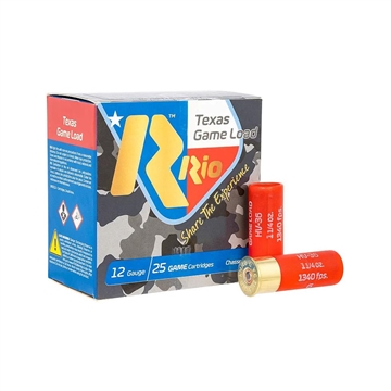 Picture of Rio Ammunition Texas Game Load High Velocity 12Gauge 2.75" 1 1/4oz 7.5Shot 25 Per Box/10 Case TGHV3675TX