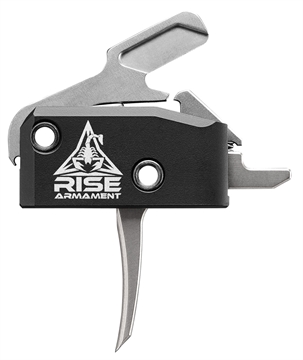 Picture of Rise Armament RA-434 High Performance Single-Stage Flat Trigger with 3.50 lbs Draw Weight & Black/Silver Finish for AR-Platform RA434SLVRAWP