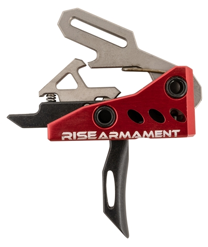 Picture of Rise Armament RA-535 Advanced Performance Single-Stage Straight with 3.50 lbs Draw Weight, Red Housing & Black Trigger for AR-Platform, Includes Pins RA535BLKARP