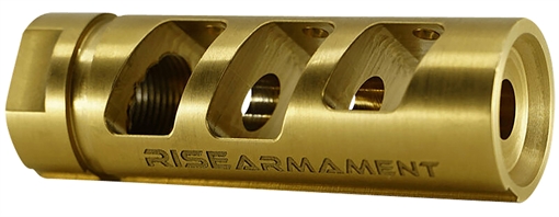 Picture of Rise Armament RA-701 Gold Nitride Titanium with 1/2"-28 tpi Threads for 22 Cal RA701223TIN