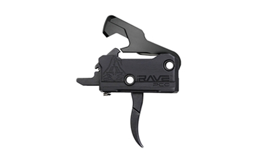Picture of Rise Armament Rave Pistol Caliber Carbine Single-Stage Curved Trigger with 3.50 lbs Draw Weight & Black Nitride Finish for AR-Platform T017PCCBLK