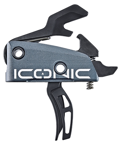 Picture of Rise Armament Iconic Two-Stage Curved Trigger with 2 lbs Draw Weight & Graphite Gray Finish for AR-15,AR-10 T22GRY