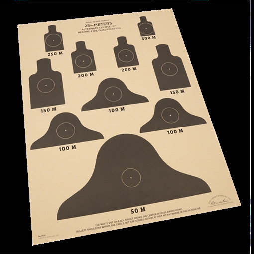 Picture of Rite in the Rain 25 Meter ALT-C Qualification Targets (17'' x 22'') 9127X