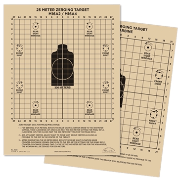 Picture of Rite in the Rain 25m Zeroing Target - M16A2, M16A4, M4 Carbine 9125
