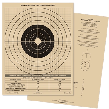 Picture of Rite in the Rain All-Weather 25m Multipurpose Zeroing Target - Universal MOA - 100 Pack 9126