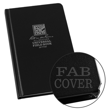 Picture of Rite in the Rain Fabrikoid Hard Cover Notebook - Black (4.75'' x 7.5'') 770F