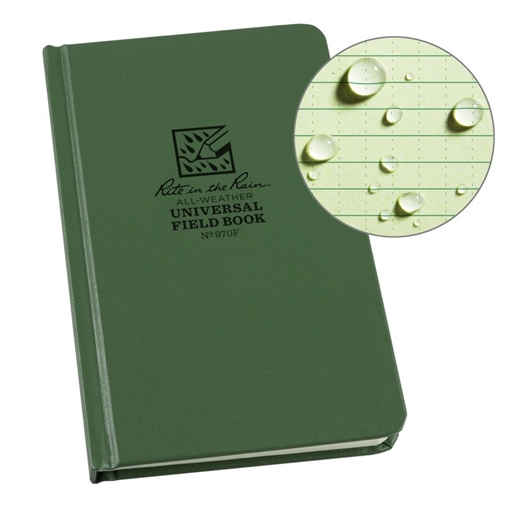 Picture of Rite in the Rain Fabrikoid Universal Bound Book - 4.75 x 7.5 - Green 970F
