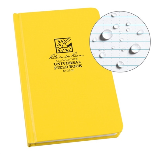 Picture of Rite in the Rain Fabrikoid Universal Hard Cover Book - 4.75 x 7.5 Yellow 370F