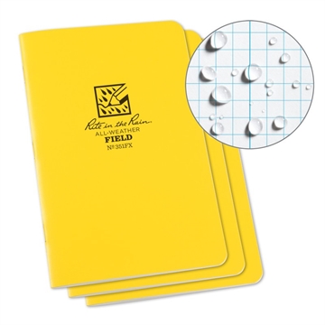 Picture of Rite in the Rain Field-Flex Stapled Notebook - 3 Pack Yellow 351FX