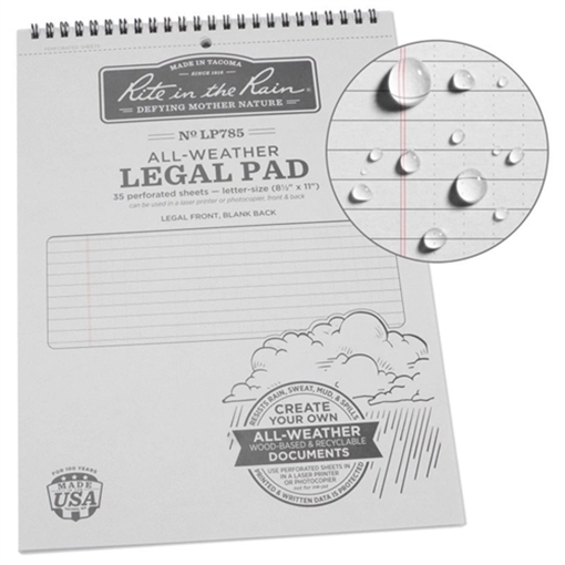 Picture of Rite in the Rain Legal Pad - 8.5 x 11 LP785