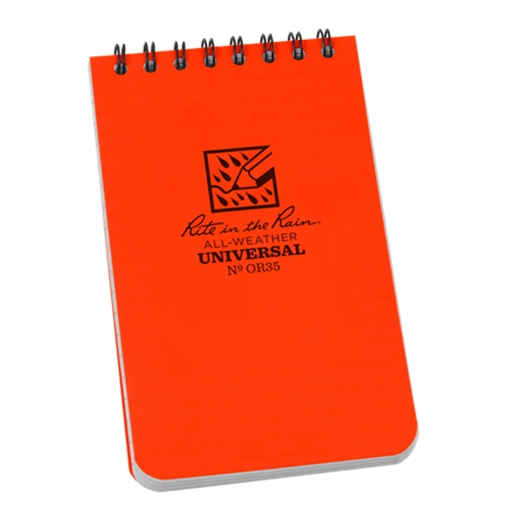 Picture of Rite in the Rain Polydura Top-Spiral Notebook (3'' x 5'') OR35