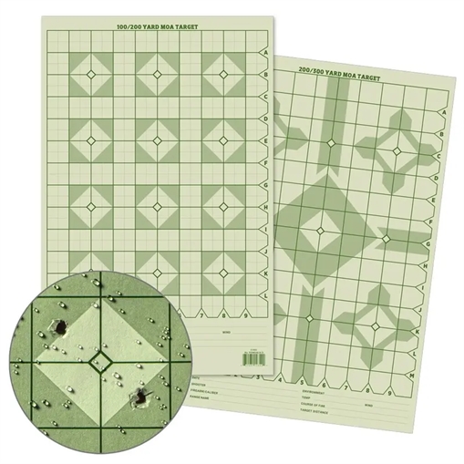 Picture of Rite in the Rain Precision Distance Diamond MOA Shooting Target - 11x17 TGMOALR-D