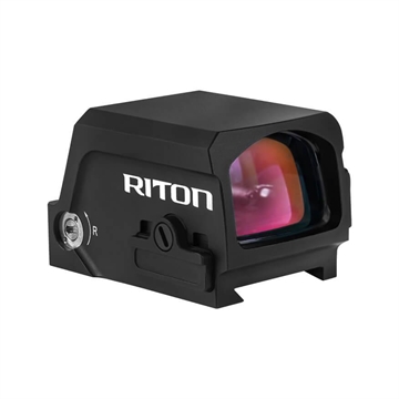 Picture of Riton Optics Tactix, Closed Emitter Red Dot, 22mm, Matte Finish, Black, 2 MOA, Dot Reticle, ACRO Footprint RO1TEED23