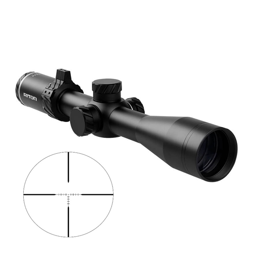 Picture of Riton Optics 3 Series Primal, Rifle Scope, 4-16X44mm, 30mm Tube, Thick Duplex Reticle, Second Focal Plane, Black 3P416ASD23